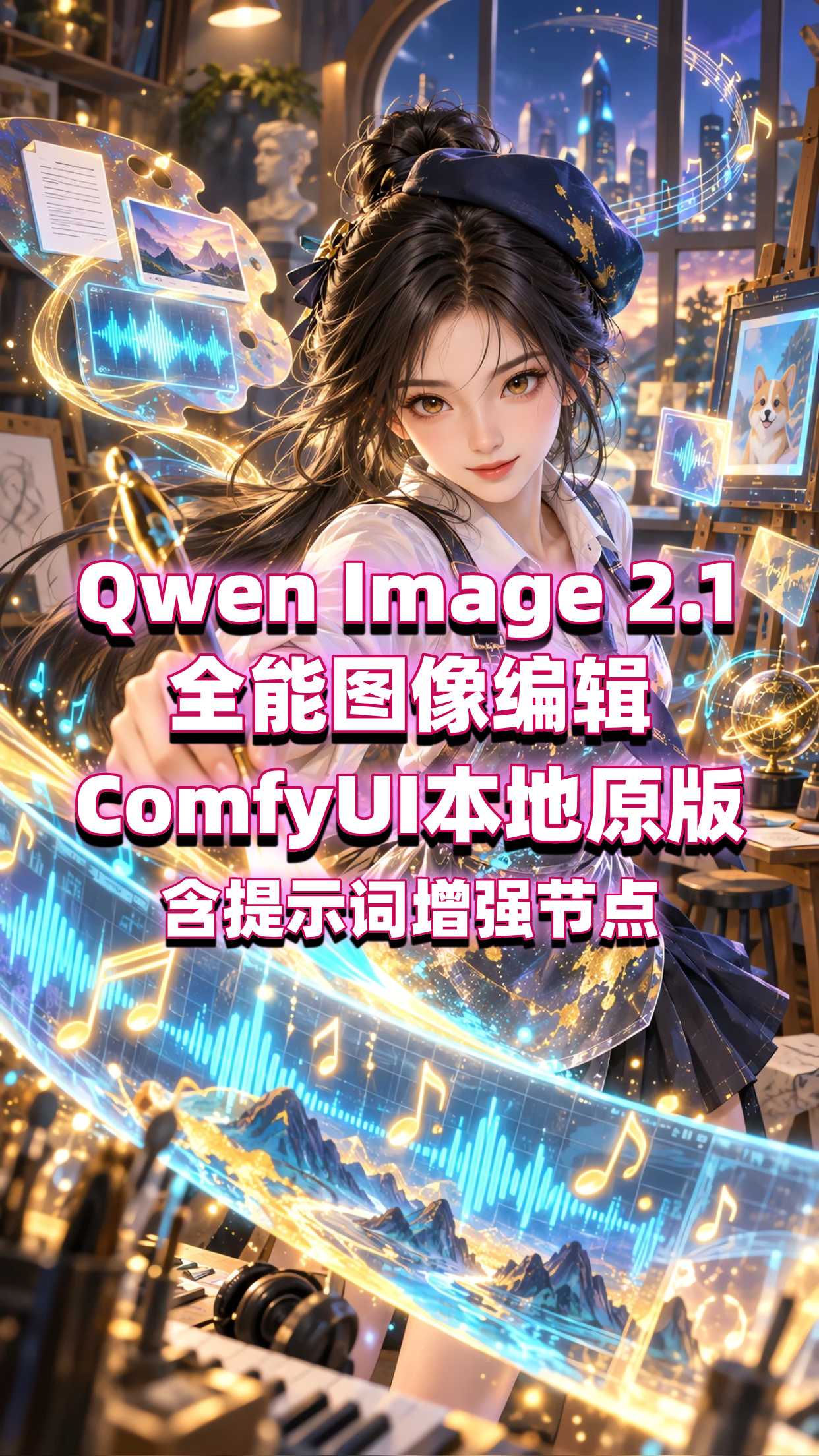 QwenImg_2.1 图像编辑+二次采样放大-本地ComfyUI工作流(原版)