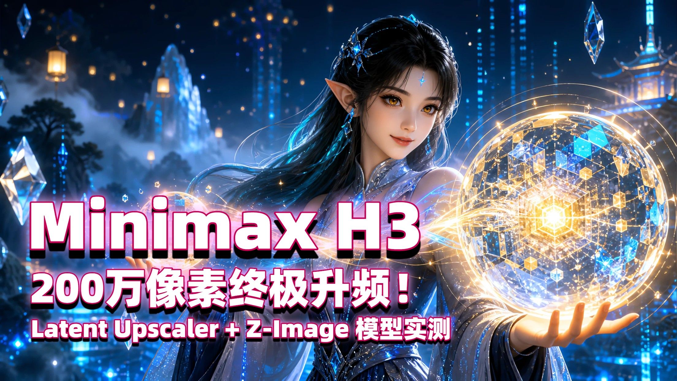 最新 MiniMax H3 200万像素双采样终极升频！Latent Upscaler + Z-Image 模型实测，告别模糊！