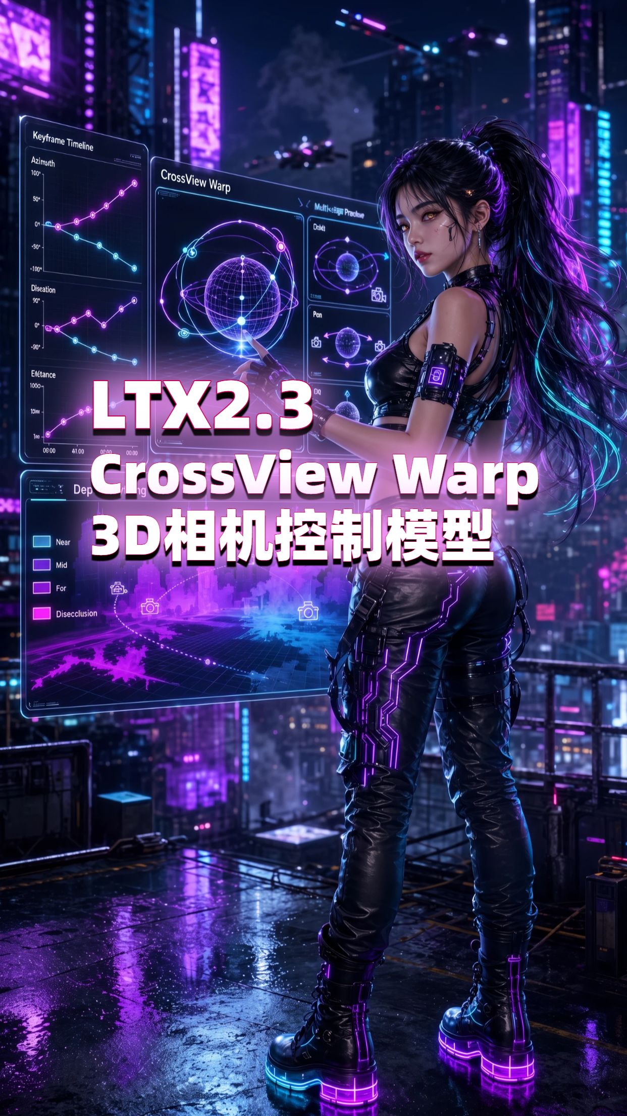 LTX2.3 IC CrossView Warp LoRA 3D 摄像机轨迹控制