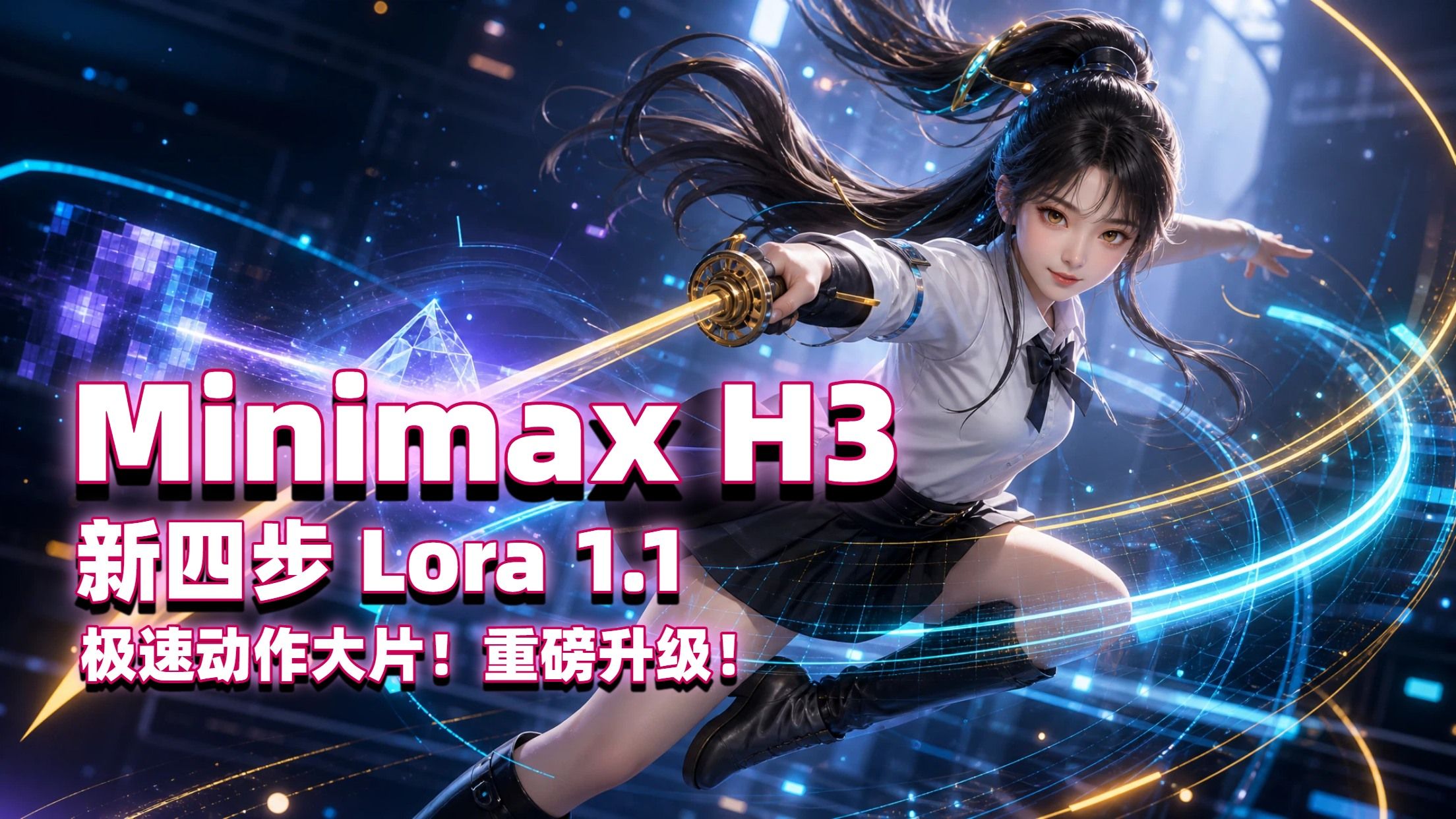 【4步封神】MiniMax H3 极速动作大片！4步生成 + 物理增强，画质碾压8步，附 RTXLTX 超分实测！