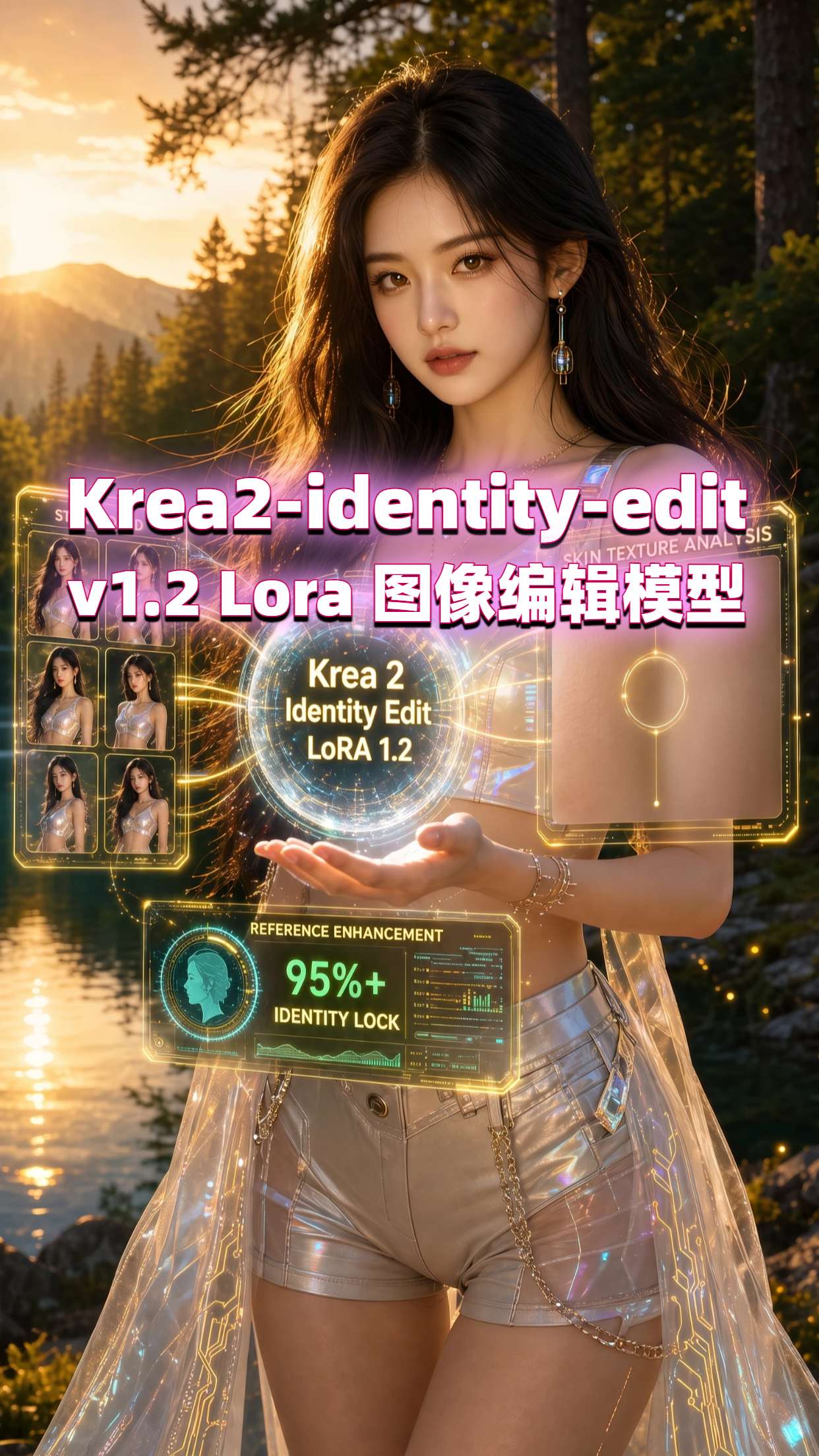 Krea 2 Identity Edit LoRA v1.2 模型 + Krea 2 Real VAE