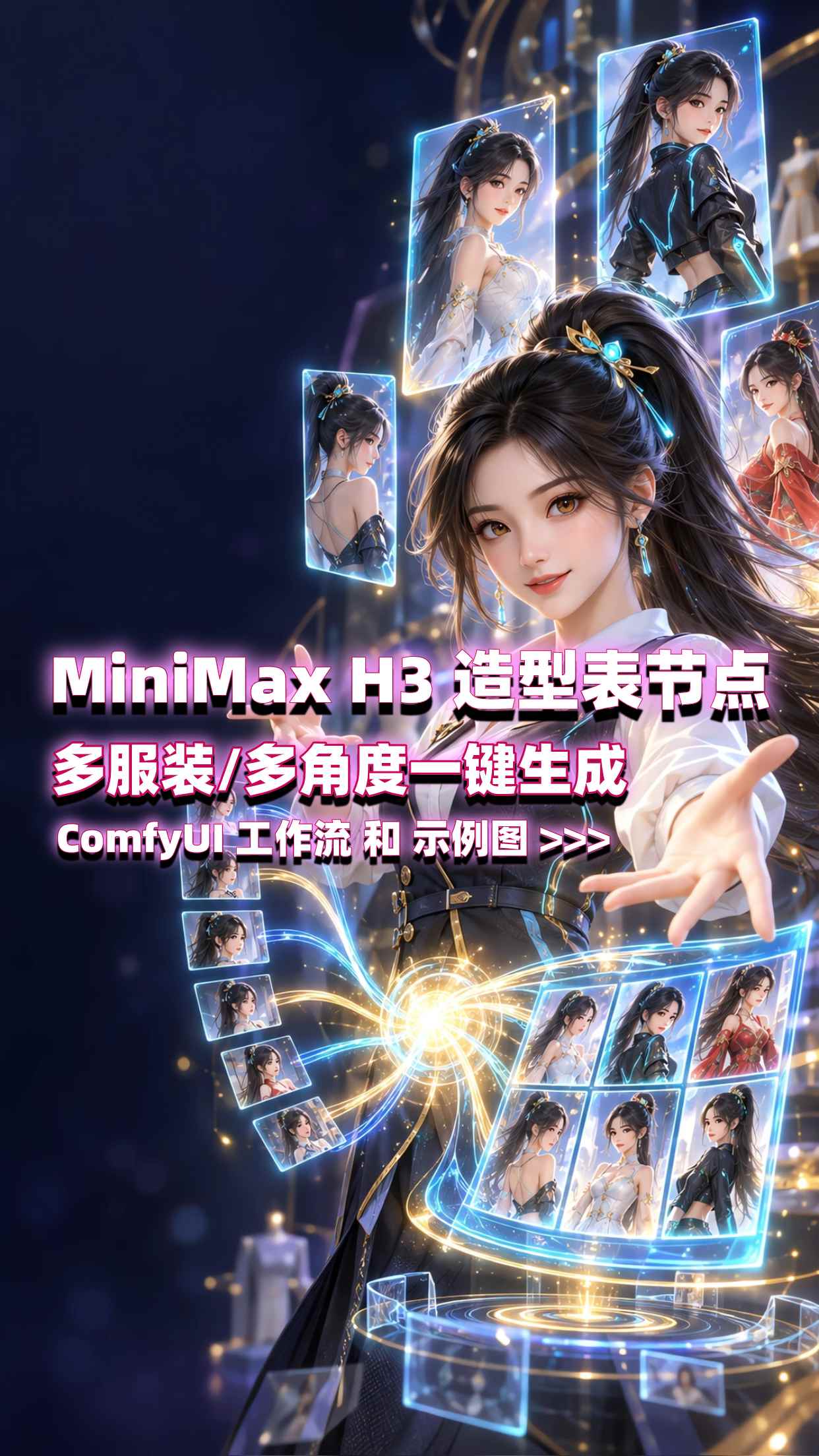 ComfyUI-H3LookSheets(造型表)工作流和示例图片