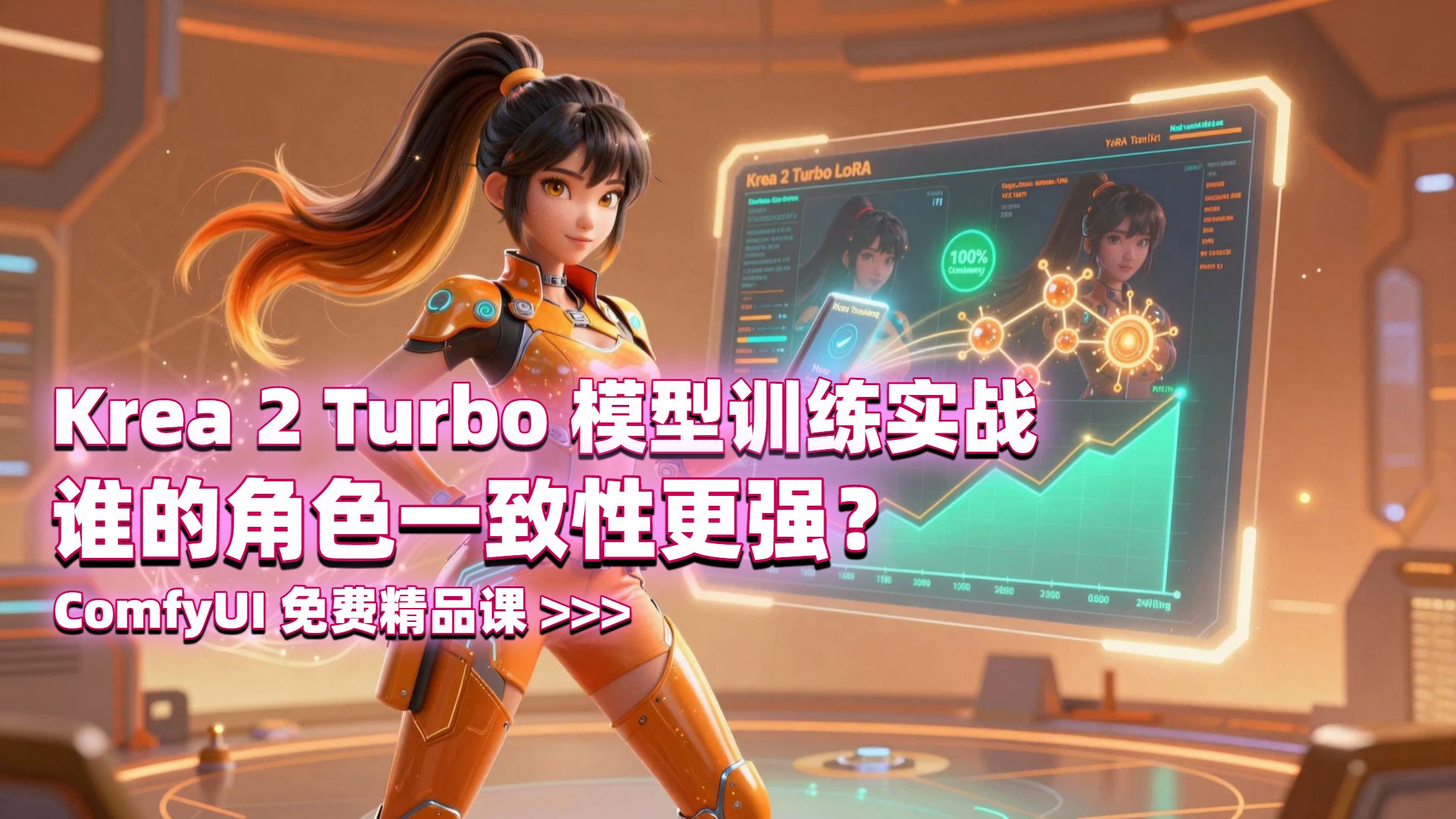 LoRA vs 参考图：谁的角色一致性更强？Krea 2 Turbo实战：数据集准备+训练配置+质量对比，ComfyUI工作流
