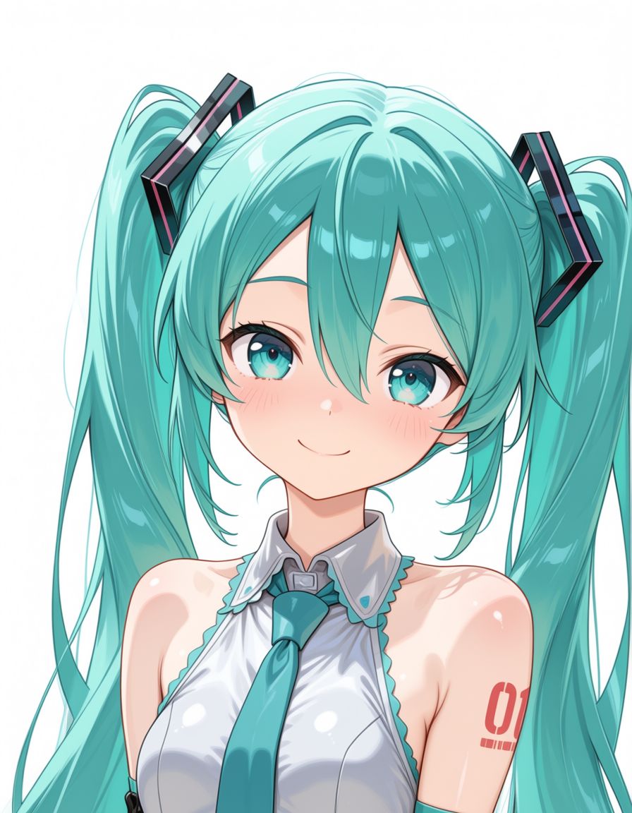 初音未来-博歌乐(Hatsune Miku-Vocaloid)Anima模型,Vocaloid角色精准还原