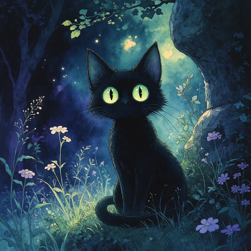 Dark Ghibli Fairytales LoRA:水彩暗黑童话,奇幻阴森意境
